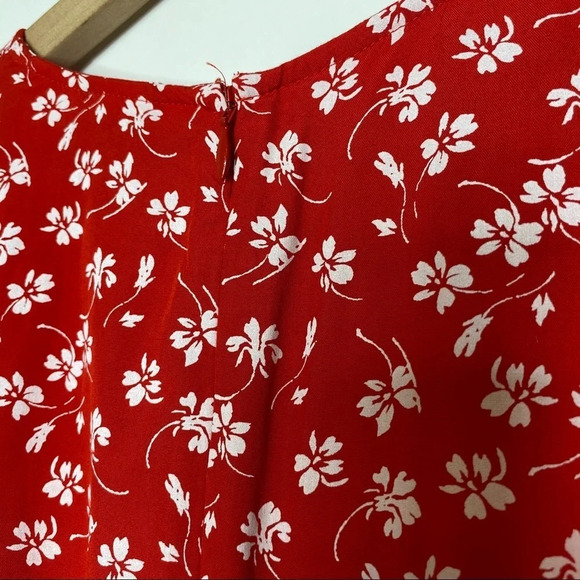 J. Crew Mercantile Red Floral Ruffle dress - Picture 9 of 10